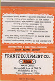 Matchbook Cover - Frantz Allis Chalmers Tractors DE PA CREASE 40 Strike