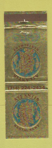 Matchbook Cover - Atlantis Restaurant San Diego CA WEAR