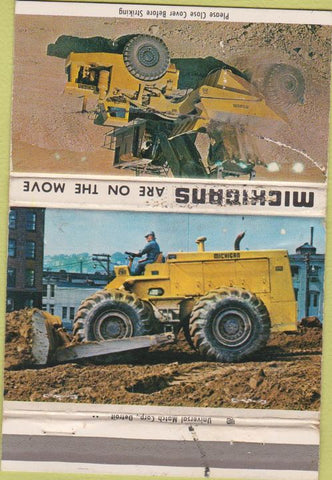Matchbook Cover - Michigan Tractors Machinery NO TOWN WORN 40 Strike