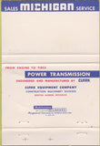Matchbook Cover - Michigan Tractors Machinery NO TOWN WORN 40 Strike