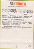 Matchbook Cover - Kubota Tractors Pembroke GA 40 Strike