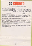Matchbook Cover - Kubota Tractors BLANK 40 Strike