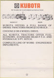 Matchbook Cover - Kubota Tractors BLANK 40 Strike