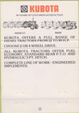 Matchbook Cover - Kubota Tractors BLANK 40 Strike