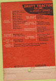 Matchbook Cover - Drott Tractors Milwaukee Rice Lake Iron River MI 40 Strike