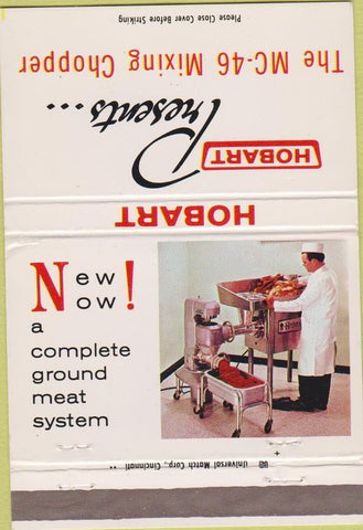 Matchbook Cover - Hobard Meat Grinders Troy OH 40 Strike