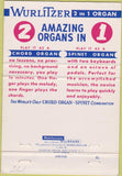 Matchbook Cover - Wurlitzer Organs Salem OR 40 Strike