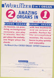 Matchbook Cover - Wurlitzer Organs San Diego CA 40 Strike