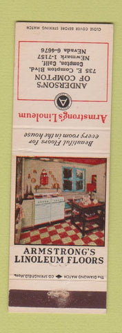 Matchbook Cover - Armstrong Linoleum Compton CA