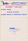 Matchbook Cover - Johnson Boat Motors Jackson MO 40 Strike