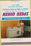 Matchbook Cover - Speed Queen Washer Dryer Whalley BC girlie 40 Strike