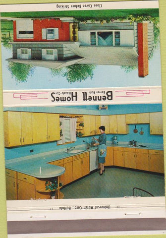 Matchbook Cover - Bennett Homes Hagerstown MD girlie 40 Strike