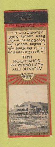 Matchbook Cover - Atlantic City Auditorium NJ WEAR