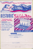 Matchbook Cover - Restonic Matresses Valdosta GA girlie 40 Strike
