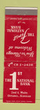 Matchbook Cover - 1st National Bank Ottawa KS