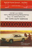 Matchbook Cover - Chysler Dodge Plymouth McConnellsburg PA 40 Strike