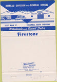 Matchbook Cover - Miller Tire Columbia SC Firestone 40 Strike