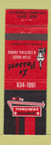 Matchbook Cover - Thruway Restaurant Lachine QC