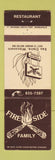 Matchbook Cover - Fireside Family Restaurant Eau Claire WI