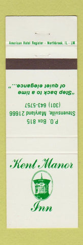 Matchbook Cover - Kent Manor Inn Stevensville MD