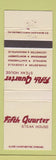 Matchbook Cover - Fifth Quarter Steak House Charleston Nashville Birmingham