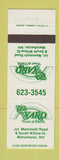 Matchbook Cover - Yard Restaurant Manchester NH