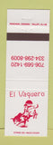 Matchbook Cover - El Vaquero