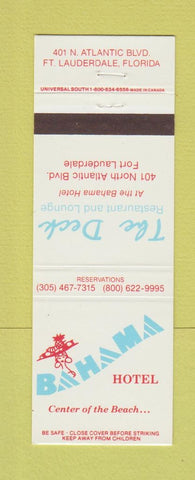 Matchbook Cover - Bahama Hotel Fort Lauderdale FL