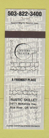 Matchbook Cover - Rustic Skillet Blue River OR