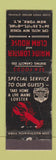 Matchbook Cover - Maine Lobster and Clam House New York City WORN beer