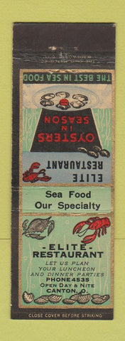 Matchbook Cover - Elite Restaurant Canton OH
