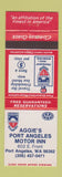 Matchbook Cover - Aggie's Port Angeles Motor Inn WA