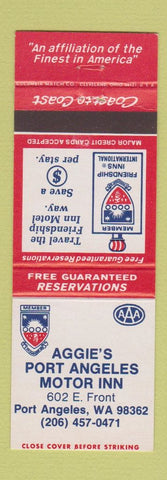 Matchbook Cover - Aggie's Port Angeles Motor Inn WA