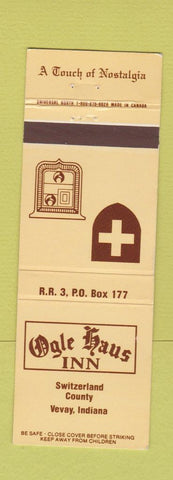 Matchbook Cover - Ogle Haus Inn Vevay IN