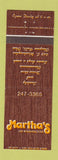Matchbook Cover - Martha's of Washington Chagrin Falls OH
