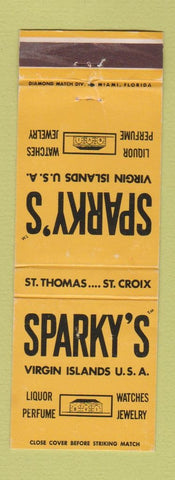 Matchbook Cover - Sparky's Virgin Islands Liquor Perfume Watches WEAR