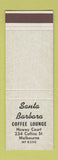 Matchbook Cover - Santa Barbara Coffee Lounge Melbourne Australia SAMPLE