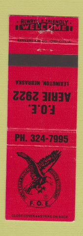 Matchbook Cover - Eagles Club Lexington NE