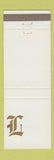 Matchbook Cover - L Monogram?