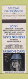 Matchbook Cover - Fashion Caps Hats girlie