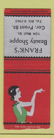Matchbook Cover - Frank's Beauty Shop deco girlie BOBTAIL