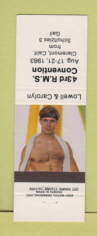 Matchbook Cover - RMS Convention 1983 Claremont CA hunk stud