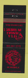 Matchbook Cover - Toucan Bar Grill Mount Pleasant SC