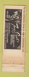 Matchbook Cover - Tony's Fish Market Fort Lauderdale Miami Beach Key West FL