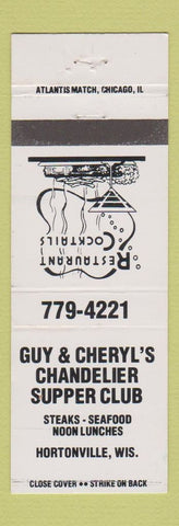 Matchbook Cover - Guy and Cheryl's Chandelier Supper Club Hortonville WI