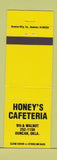 Matchbook Cover - Honey's Cafeteria Duncan OK