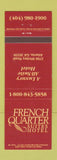 Matchbook Cover - French Quarter Suites Hotel Atlanta GA