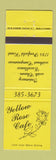 Matchbook Cover - Yellow Rose Cafe