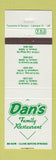 Matchbook Cover - Dan's Family Restaurant Orlando Longwood FL