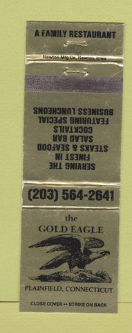 Matchbook Cover - Gold Eagle Plainfield CT restaurant